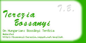 terezia bossanyi business card