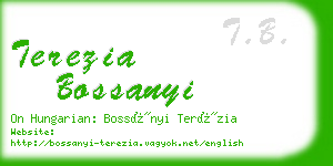 terezia bossanyi business card